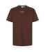 Unisex Adult Bandana Print Regular T-shirt Chocolate White Off White-1