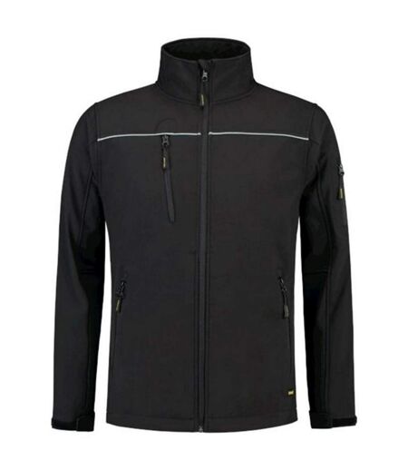 Veste Softshell Motif Réfléchissant Homme Noir Tricorp
