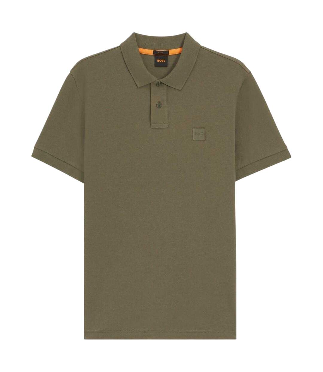 Polo Motif/style Logo Rectangulaire Passenger Homme Vert Boss-2