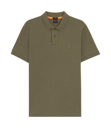 Polo Motif/style Logo Rectangulaire Passenger Homme Vert Boss