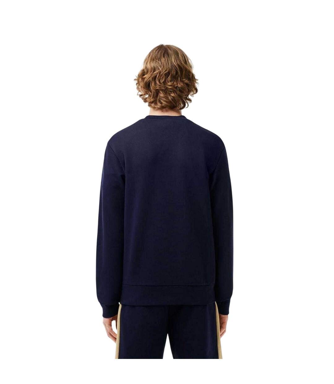 Sweat Motif/style Blocs De Couleurs Homme Bleu Marine Lacoste-3