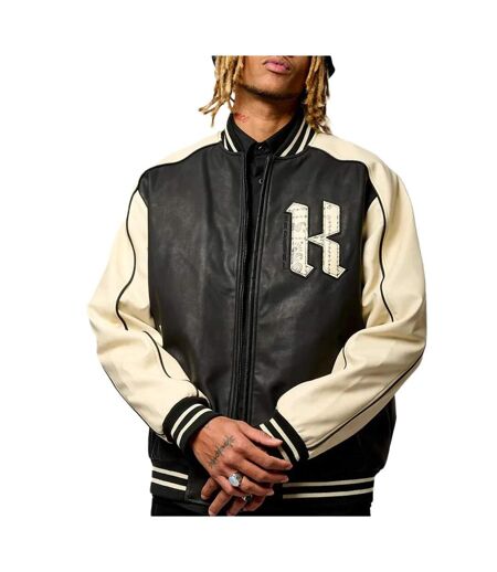 Manteaux cuir beige/noir homme kaporal longi - xxl