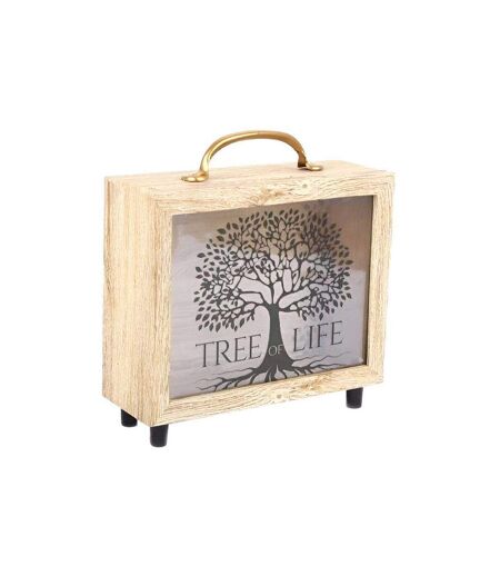 Tirelire valisette Tree of life 21 x 20 cm