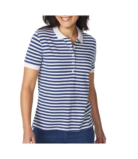 Polo bleu/blanc femme tbs adiolpol