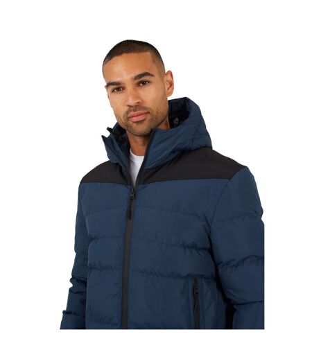 Doudoune À Capuche Motif/style Matelassé Homme Bleu Pétrole Brave Soul