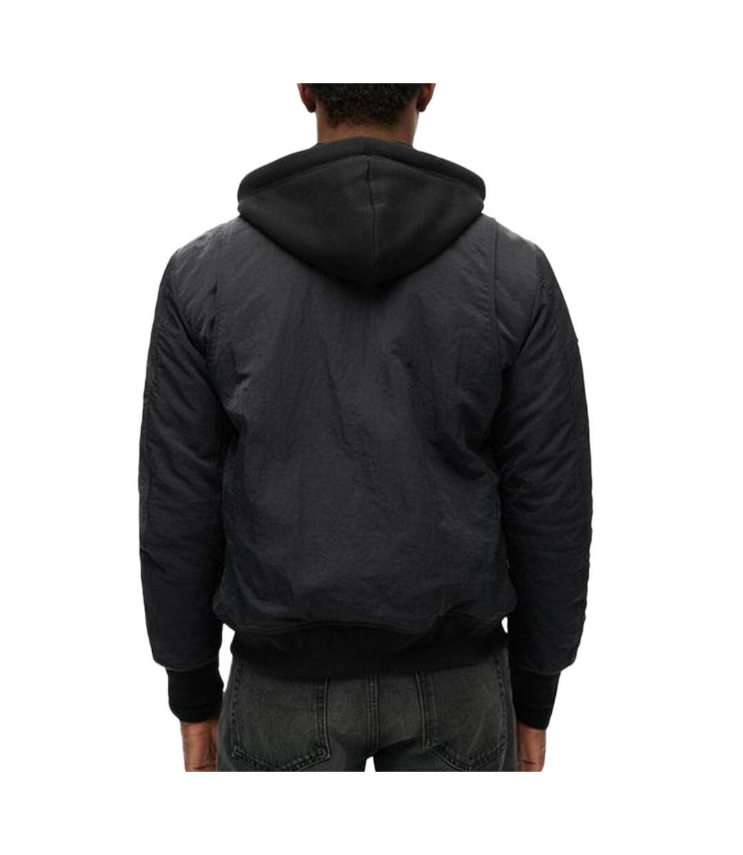Veste noir homme superdry hooded - xxl-2