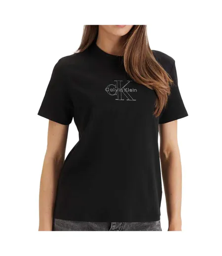 T-Shirt noir femme calvin klein jeans ss clasic