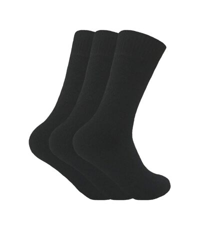 3 Pack Mens Padded Sole Winter Warm Thermal Wool Walking Boot Socks