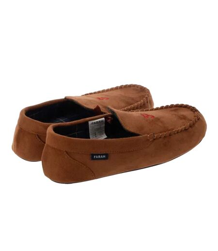 Chaussons mocassins nicken homme brun clair Farah