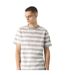 Unisex Adult Stripe Paisley Crew Neck Regular T-shirt Grey Pretty Green-1