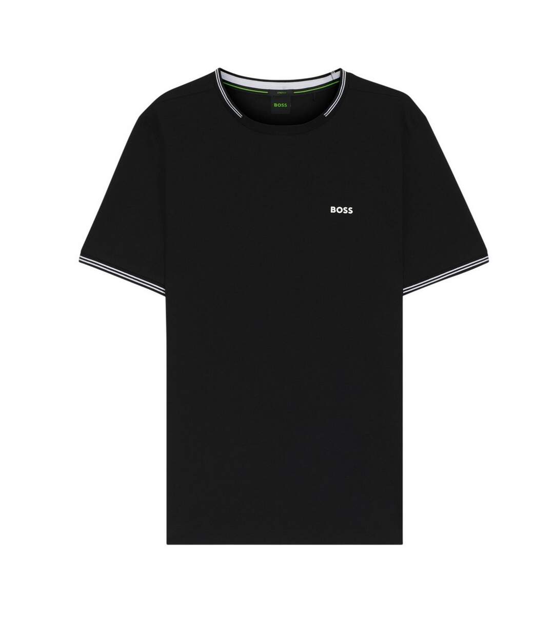 Mens Hbg Taul Cotton Regular T-shirt Black Boss-2