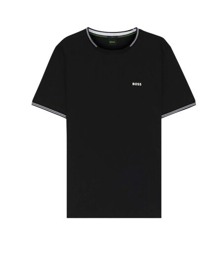 Mens Hbg Taul Cotton Regular T-shirt Black Boss