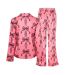 Womens/ladies Bow Long-sleeved Long Pyjama Set Pink Chelsea Peers-3
