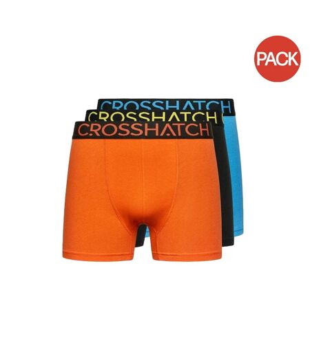 Pack of 3  Mens highlighter boxer shorts  blue/orange Duck and Cover