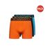 Pack of 3  Mens highlighter boxer shorts  blue/orange Duck and Cover