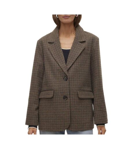 Blazer pied poule marron femme vero moda julie