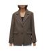 Blazer pied poule marron femme vero moda julie-1