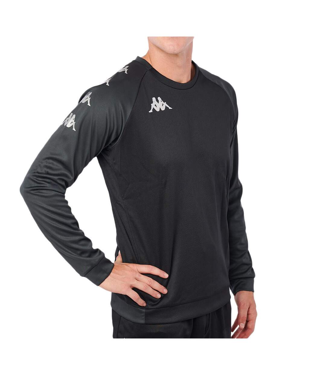 Sweat Training Noir Homme Kappa Parme