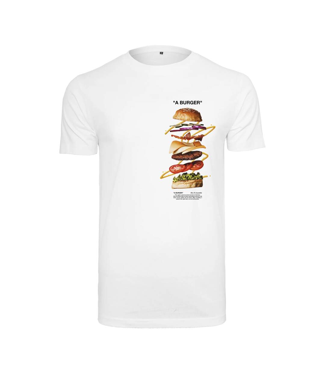T-shirt Homme Burger Blanc Mister Tee-2
