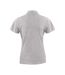 Womens/ladies Surf Light Melange Polo Shirt Grey Melange Printer-4