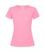 Womens/ladies estoril short-sleeved t-shirt silk pink Roly-1