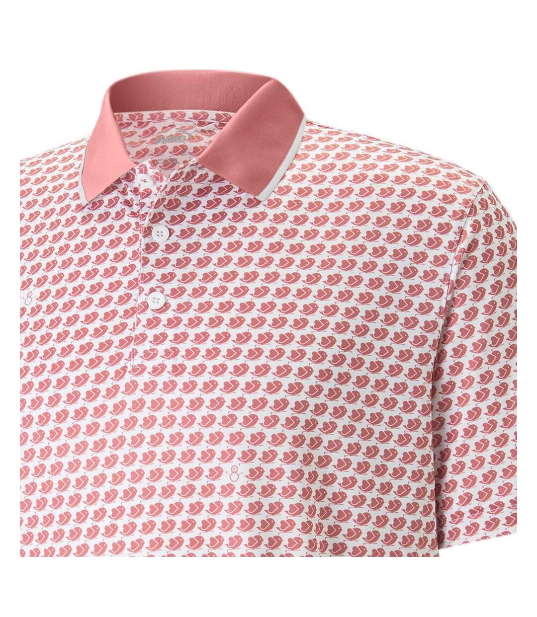 Polo blanc/rouge homme puma love-2