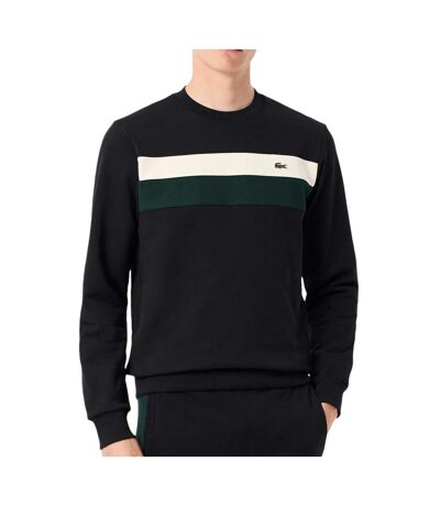 Sweat noir/vert homme lacoste sh5498 - l