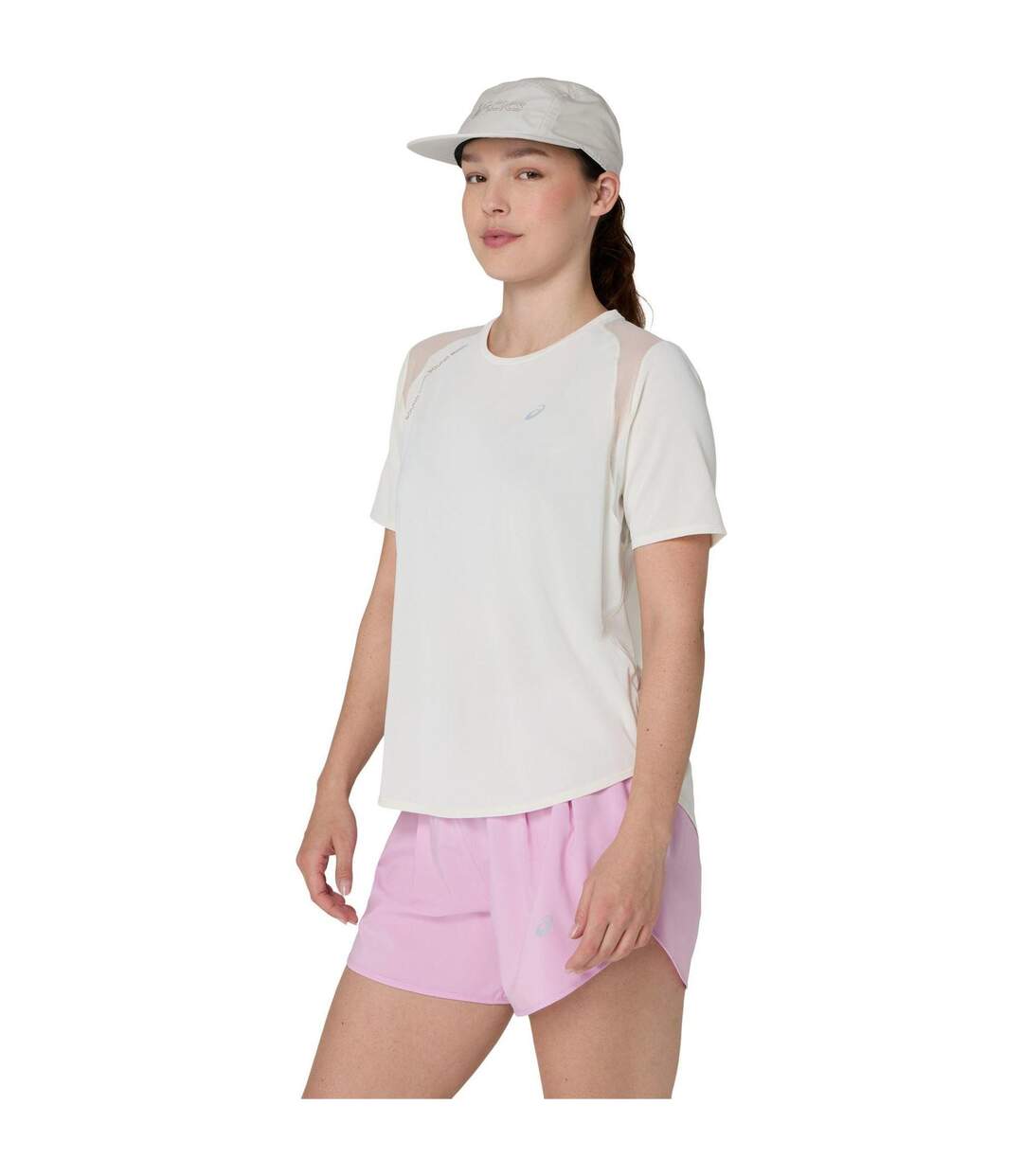 T-shirt Course À Pied Road Femme Crème Asics-1