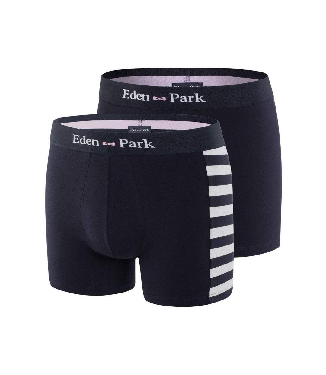 EDEN PARK Lot de 2 Boxers Homme Coton DUOCLASS Marine Gris mélangé-2