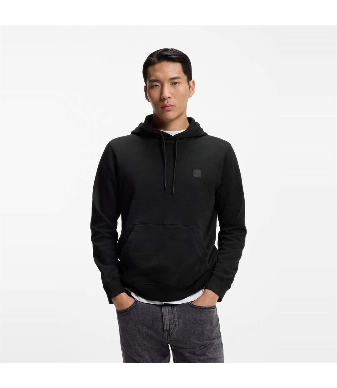 Mens Wetalk Pullover Hoodie Jet Black Boss-2