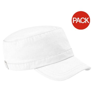 Lot de 2  casquettes adulte blanc Beechfield