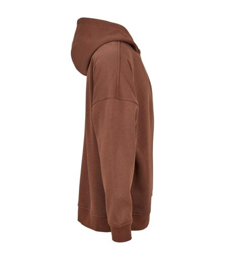 Build Your Brand Mens Oversized Cut-On Hoodie (Bark)
