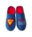 Mens Super Dad Slip-on Mule Slippers Blue Red Keanu-1