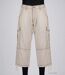 AXXANO AE1271B - Pantacourt femme à rayures beige et blanc en pur coton-3