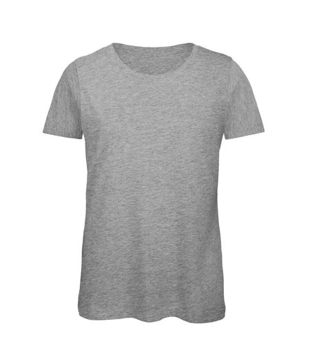 T-shirt Ras Du Cou En Coton Biologique Gris Sport B&C Womens/Ladies Favourite