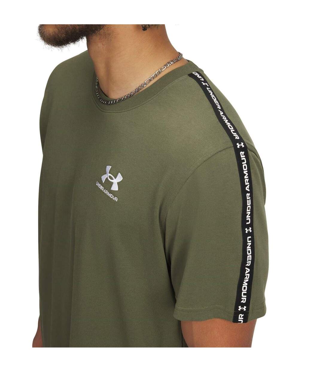 T-shirt Motif/style Icône Homme Vert Olive Under Armour-3