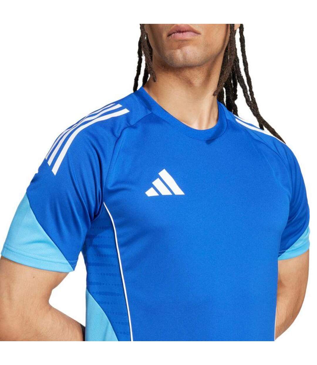 T-shirt Tiro Competition Homme Bleu Adidas-4