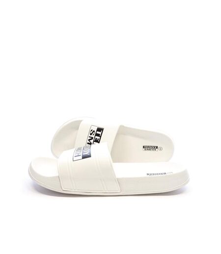 Claquettes blanches homme teddy smith