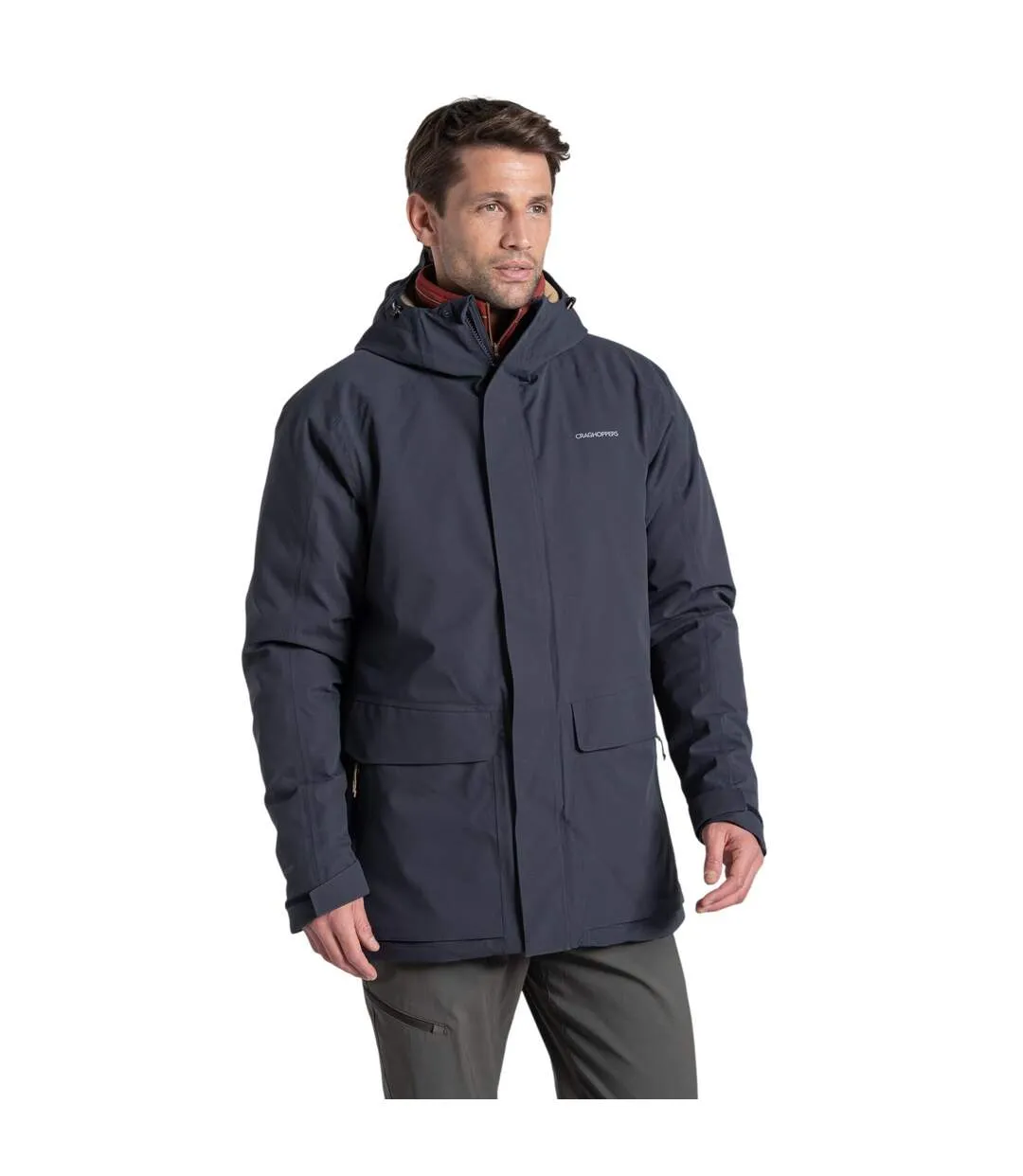 Veste Imperméable Thermique À Capuche Lorton Homme Anthracite Craghoppers-1
