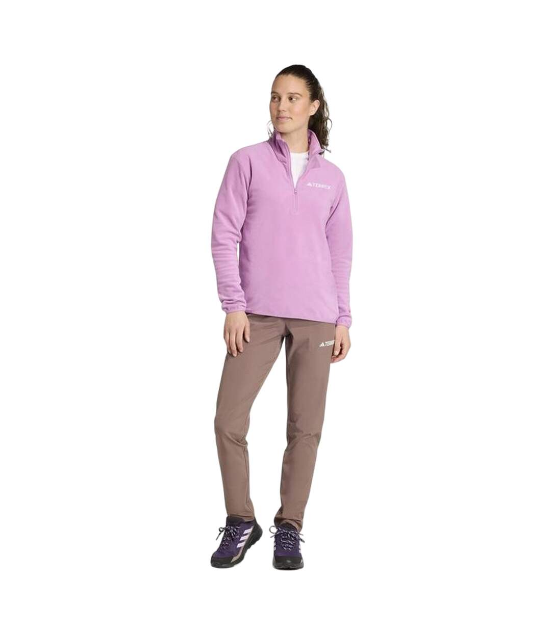 Veste Polaire Manches Longues Essentials Femme Violet Adidas-1