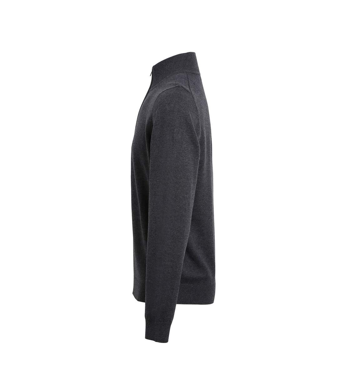 Mens Zip Neck Sweatshirt Charcoal Premier-3