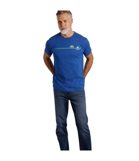 Mens fishing eco friendly t-shirt cobalt blue Weird Fish