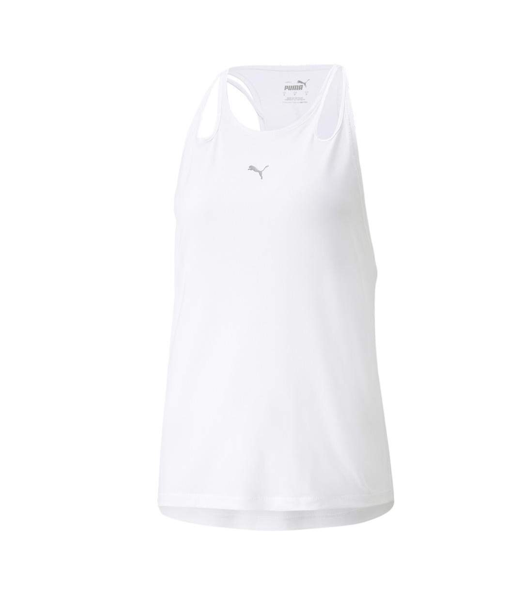 Débardeur blanc femme puma run cloudspun - l-1