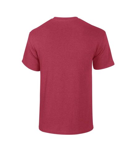 Gildan Unisex Adult Plain Cotton Heavy T-Shirt (Antique Cherry Red)