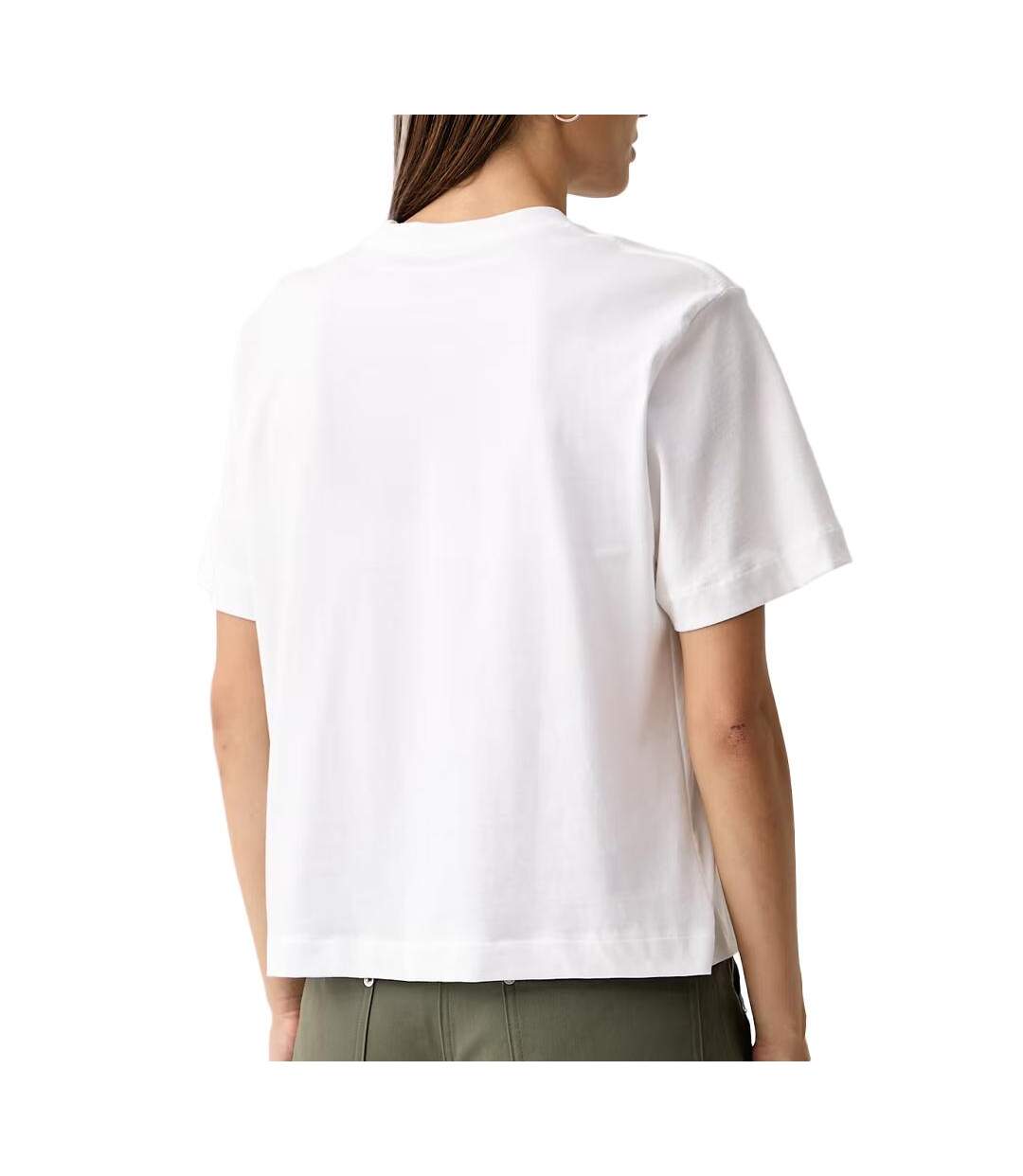 T-Shirt blanc femme calvin klein jeans boxy bold-2