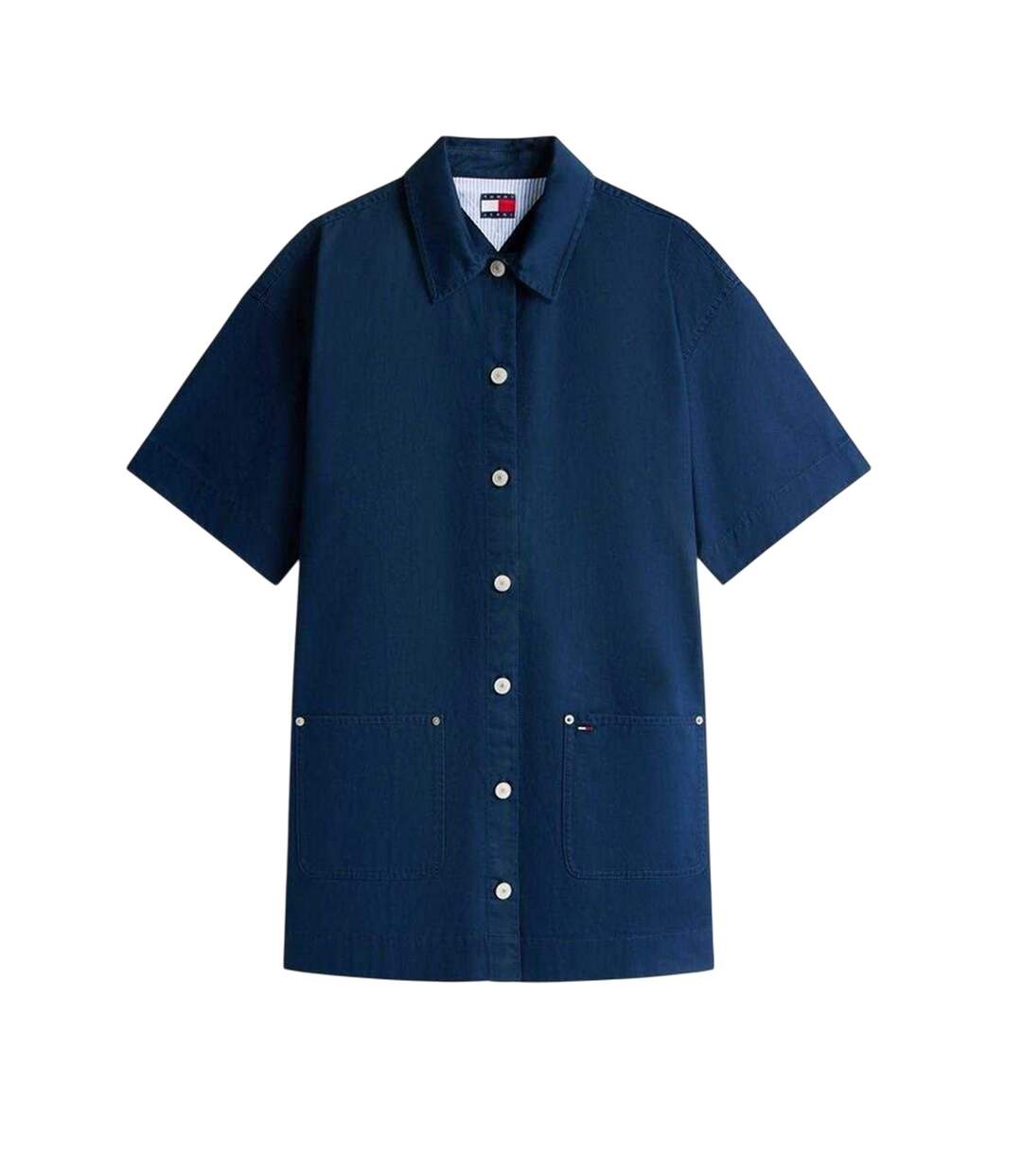 Robe Chemisier Courte Femme Bleu Marine Foncé Tommy Jeans-2