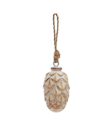 Antique pine cone bauble 13cm x 6cm x 6cm brown Hill Interiors