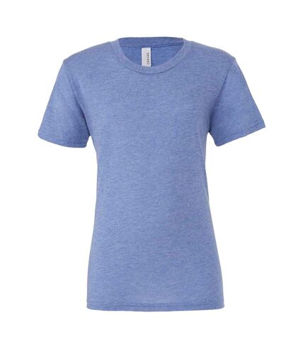 Adults unisex tri-blend t-shirt blue Bella + Canvas