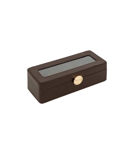 Boîte de Rangement 4 Montres Jule 27cm Marron