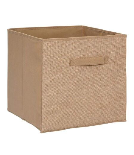 Boîte de Rangement Pliable Jute 31x31cm Naturel